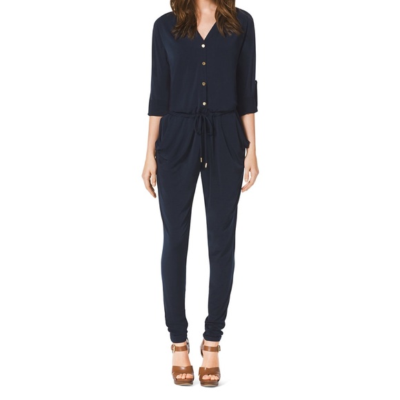 MICHAEL KORS Matte- Jersey Jumpsuit - Picture 1 of 2